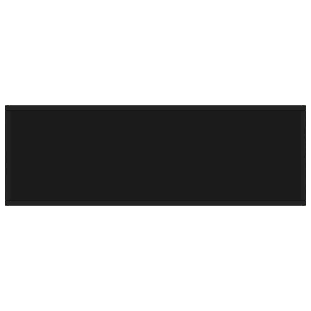 VidaXL TV-Schrank Schwarz Mit Schwarzem Glas 120x40x40 Cm – Bild 3
