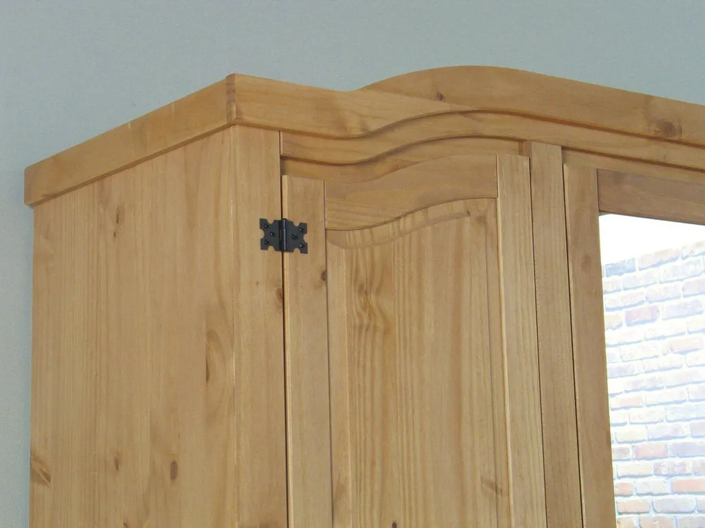 3-türiger Kiefer Kleiderschrank New Mexico Natur – Bild 4