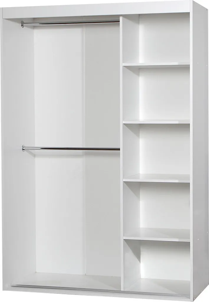 Mirjan24 Schiebetürenschrank Rejat, Mit Spiegel, Kleiderschrank Vom Hersteller (Weiß) – Bild 6