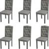 VidaXL Esszimmerstühle 6 Stk. Grau Stoff