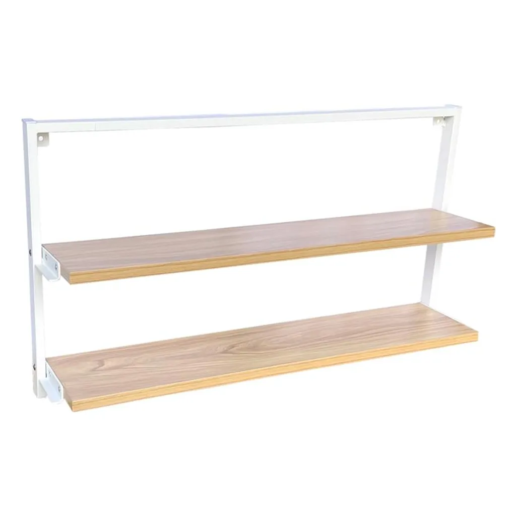 Wandregal Mit 2-facher Verwendungsmöglichkeit, Als Regal Und Als Kreidetafel (Memoboard) (weiß, Ca. 65 × 36 × 15 Cm Mit 2 Böden) – Bild 2