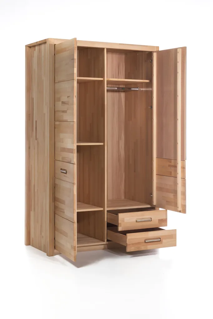 Kleiderschrank Schlafzimmerschrank Drehtürenschrank Schrank "Leduc I" Kernbuche – Bild 3
