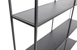 WOOOD Meert Wandregal Quadratisch Schwarz - Vitrineregal Metall - Wandvitrine 75x75x15 Cm