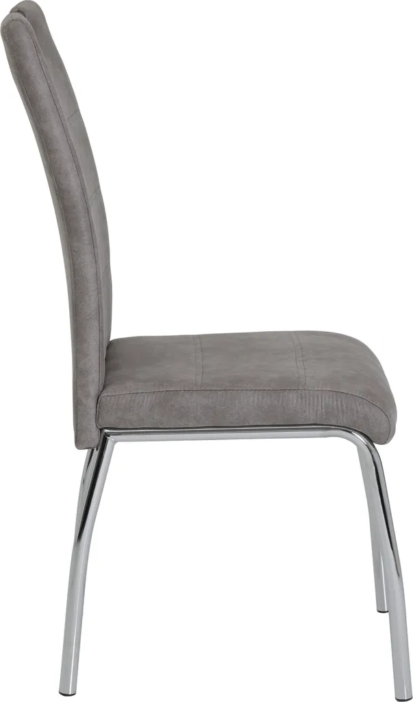 4er Set Vierfußstuhl Susi II Bezug Vintage Grau Lehne Mit Griff – Bild 4