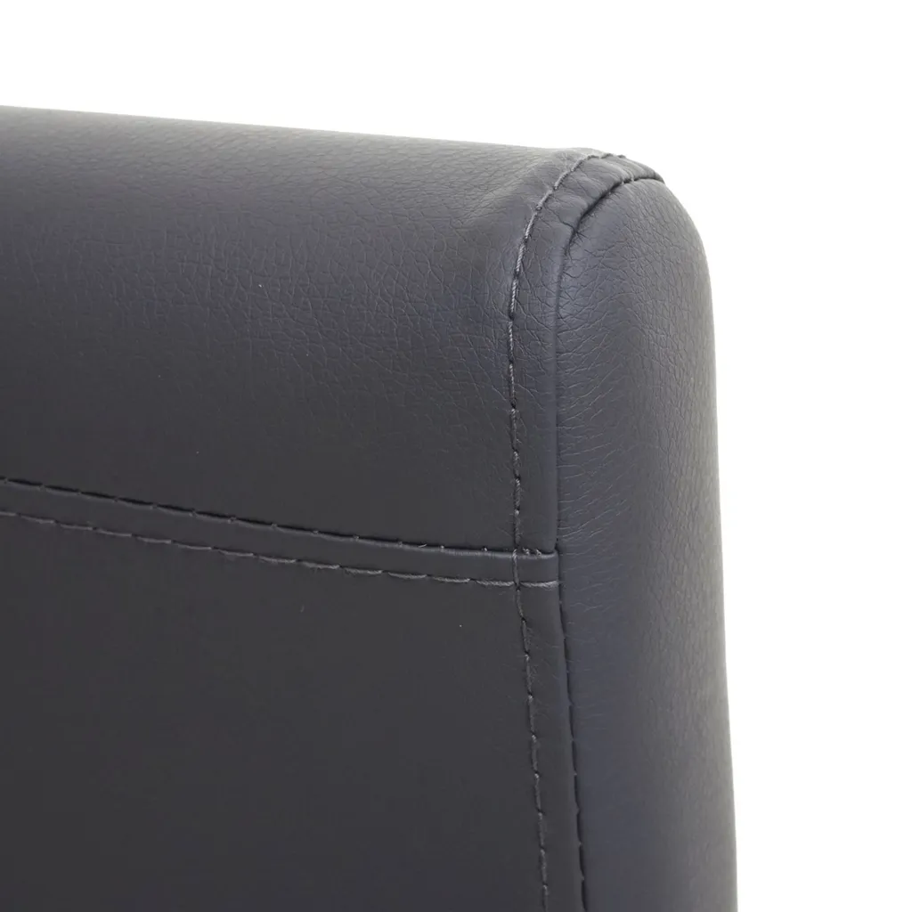 6x Esszimmerstuhl Stuhl Küchenstuhl Littau Kunstleder, Grau Matt, Helle Beine – Bild 4