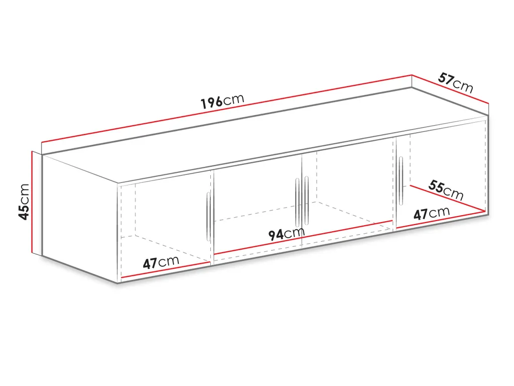 Mirjan24 Schrankaufsatz Für Tytus D4, Praktisch Kleiderschrank Aufsatz, Schlafzimmer Schrank (Farbe: Graphite) – Bild 5