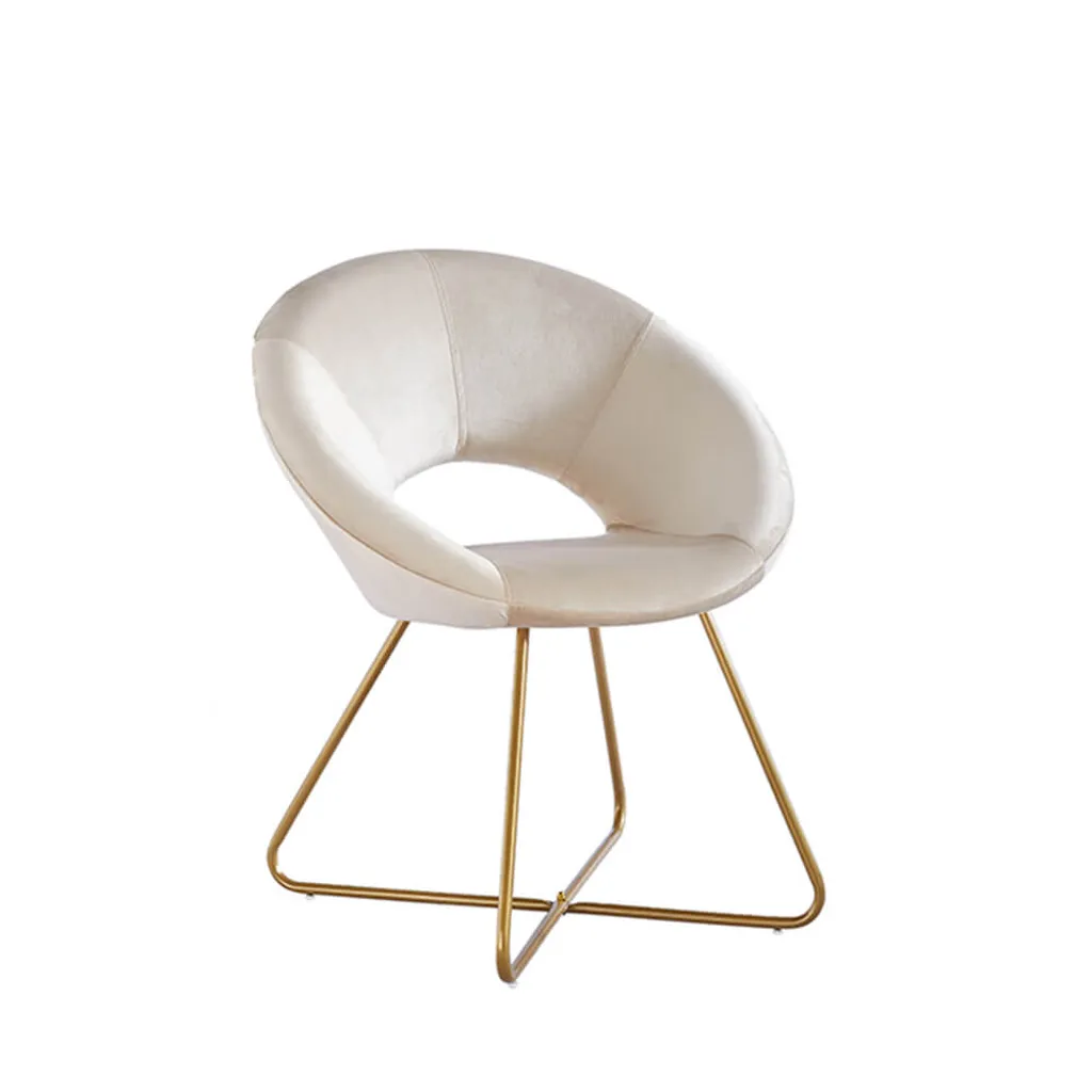 HOME DELUXE - Samtstuhl SELESA Beige Küchenstuhl Polsterstuhl Stuhl – Bild 2