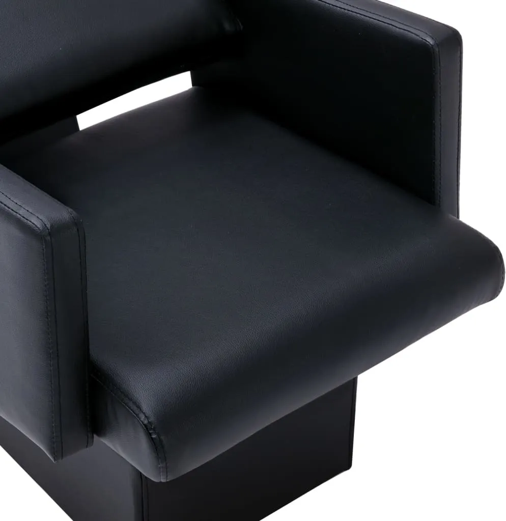VidaXL Friseurstuhl Mit Waschbecken Schwarz 129x59x82 Cm Kunstleder – Bild 7