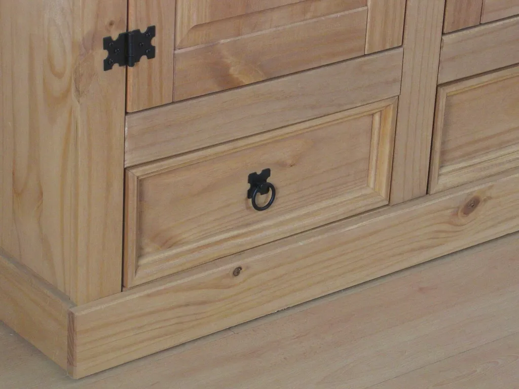 3-türiger Kiefer Kleiderschrank New Mexico Natur – Bild 5