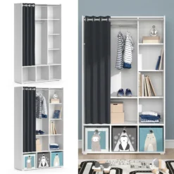 Vicco Kinderkleiderschrank Luigi Weiß 104,4 X 173,8 X 35 Cm Holzwerkstoff