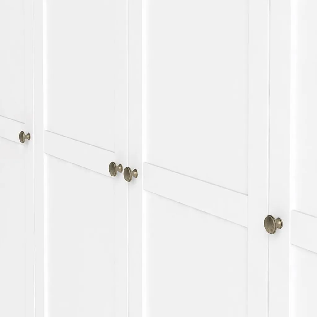 Paris Kleiderschrank 4-türig Weiß – Bild 4