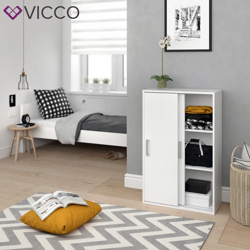 Vicco Kleiderschrank Falk Weiß 68 X 108,5 X 33 Cm Holzwerkstoff – Bild 4