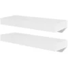 VidaXL 2er Set MDF Wandregal Wandboard Hängeregal Bücher/DVD Regal, Weiß