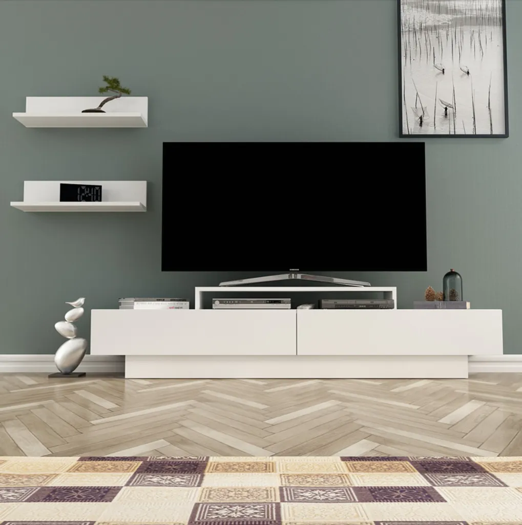 Decorotika Lusi TV Board Für TVs Bis Zu 71" | Weiß – Bild 2