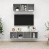 VidaXL 2-tlg. TV-Schrank-Set Betongrau Holzwerkstoff