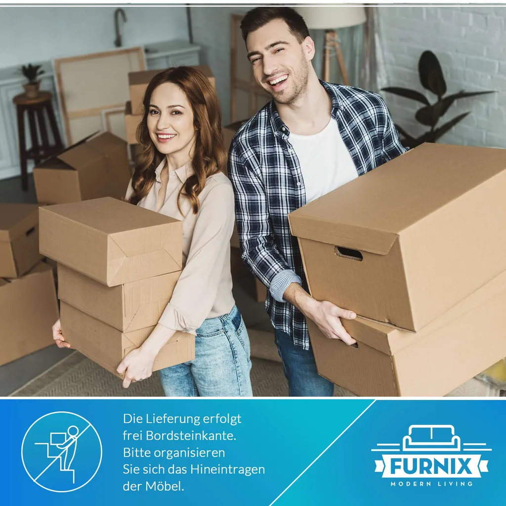 FURNIX Kleiderschrank DARLENE 240 Mit Schiebetüren Und Spiegeltür Schwarz – Bild 4