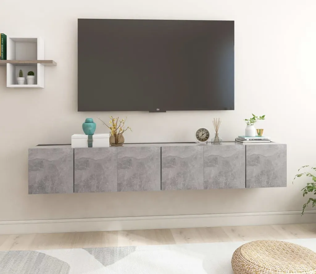 VidaXL TV-Hängeschränke 3 Stk. Betongrau 60x30x30 Cm – Bild 2