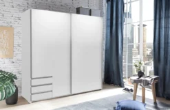 Schwebetürenschrank Kleiderschrank Schiebetürenschrank Schrank "Eugenio III" Weiß
