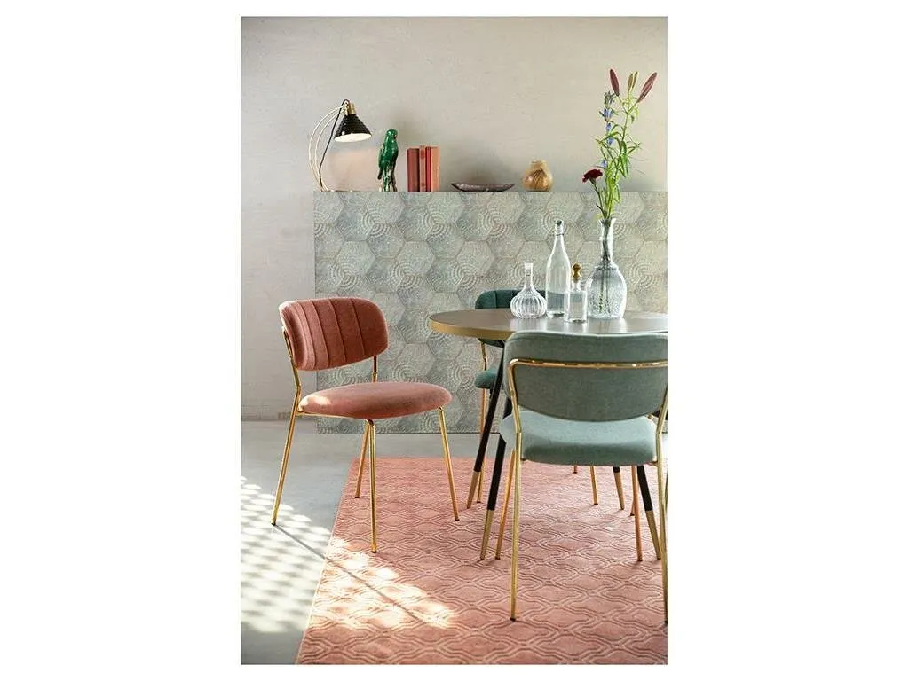 White Label Jolien 2-er Set Stühle Gold / Pink – Bild 16