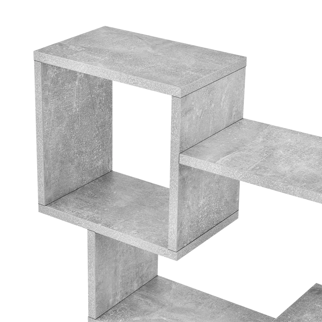 Schweberegal Kvinesdal 87x18x54cm Wandregal Mit 3 Fächern Max. 13kg Spanplatte Betonoptik – Bild 5