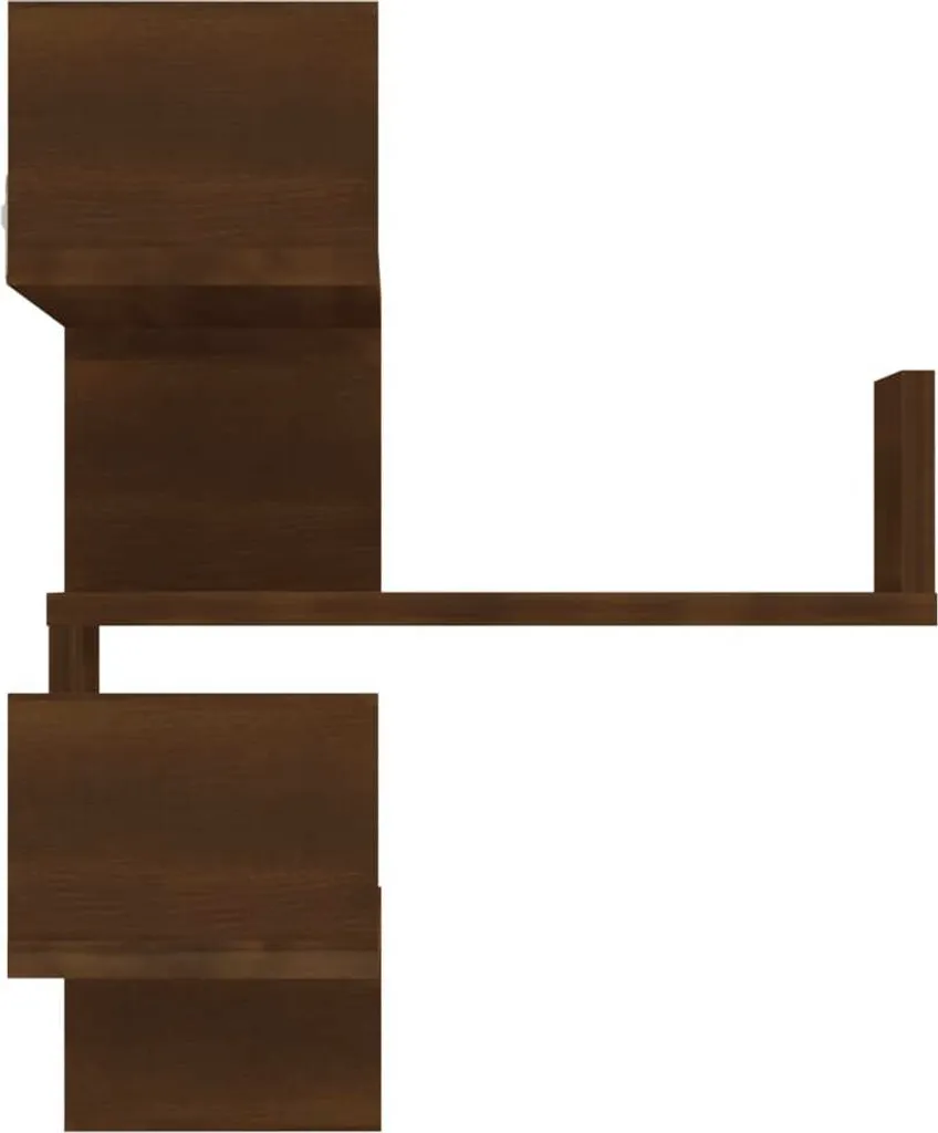 VidaXL Wand-Eckregale 2 Stk. Braun Eiche 40x40x50 Cm Holzwerkstoff – Bild 4