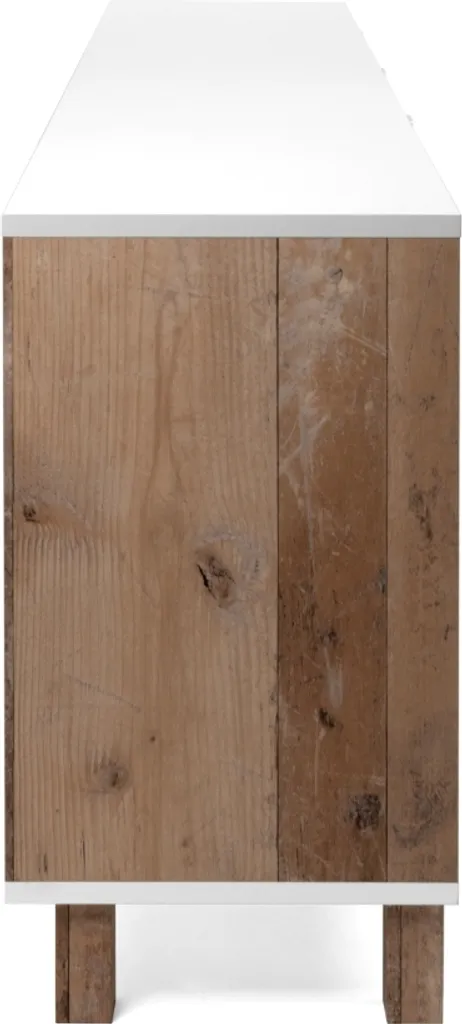 TV Board Lowboard Fernseher Kommode Sideboard Ca. 200 Cm MENORCA 57A Weiß / Old Style – Bild 7