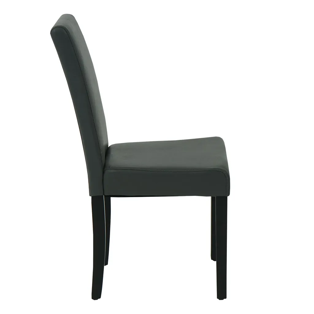 4er-Set Esszimmerstuhl MCW-J99, Küchenstuhl Stuhl Polsterstuhl, Holz Kunstleder Grau, Schwarze Beine – Bild 4