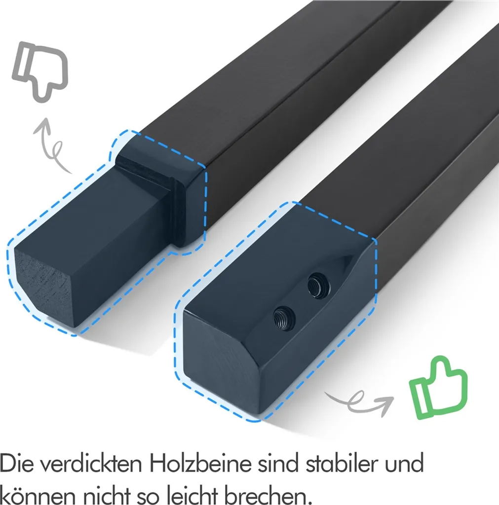 Yaheetech Esszimmerstühle 2er Set Küchenstuhl Polsterstuhl Mit Hoher Rückenlehne, Beine Aus Massivholz, Gepolsterte Sitzfläche Aus Kunstleder Weiß – Bild 9