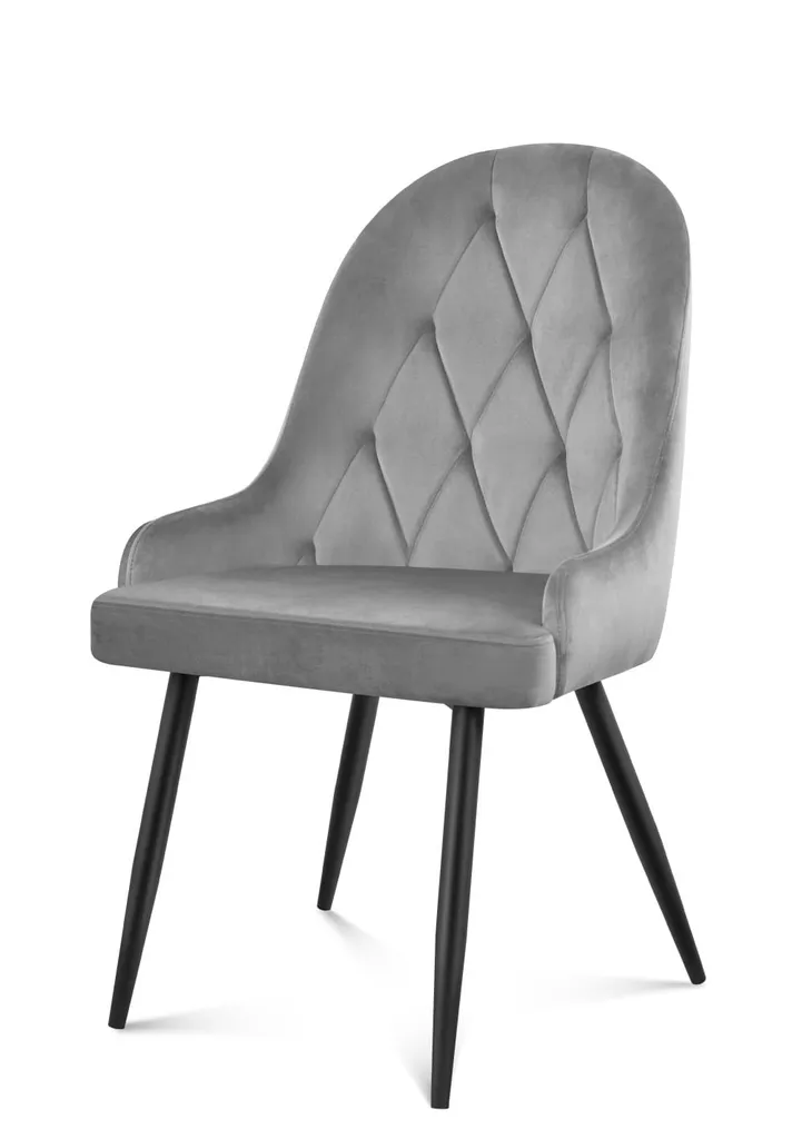 Mark Adler Prince 4.0 Esszimmerstühle Polsterstuhl Wohnzimmerstuhl Sessel Mit Rückenlehne Aus Samt Bis 130 Kg Grau – Bild 3