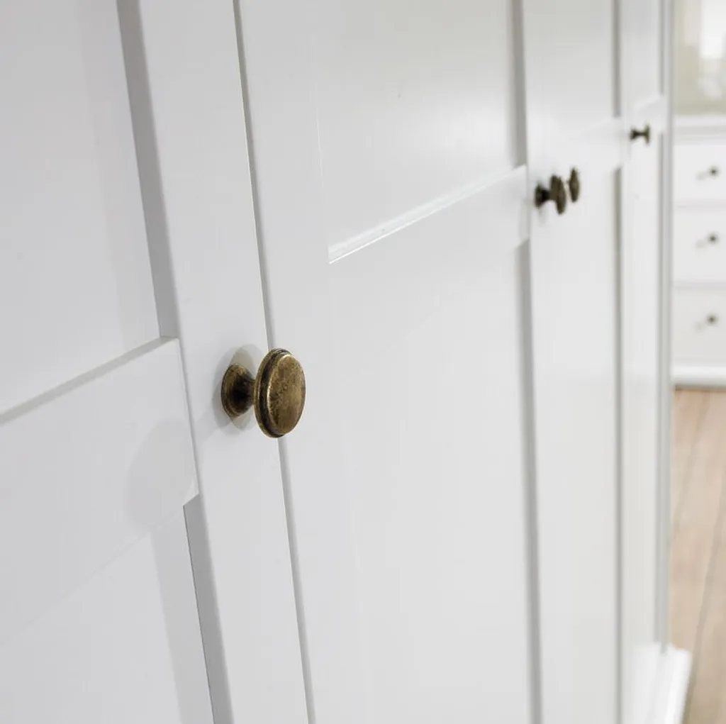 Paris Kleiderschrank 4-türig Weiß – Bild 7