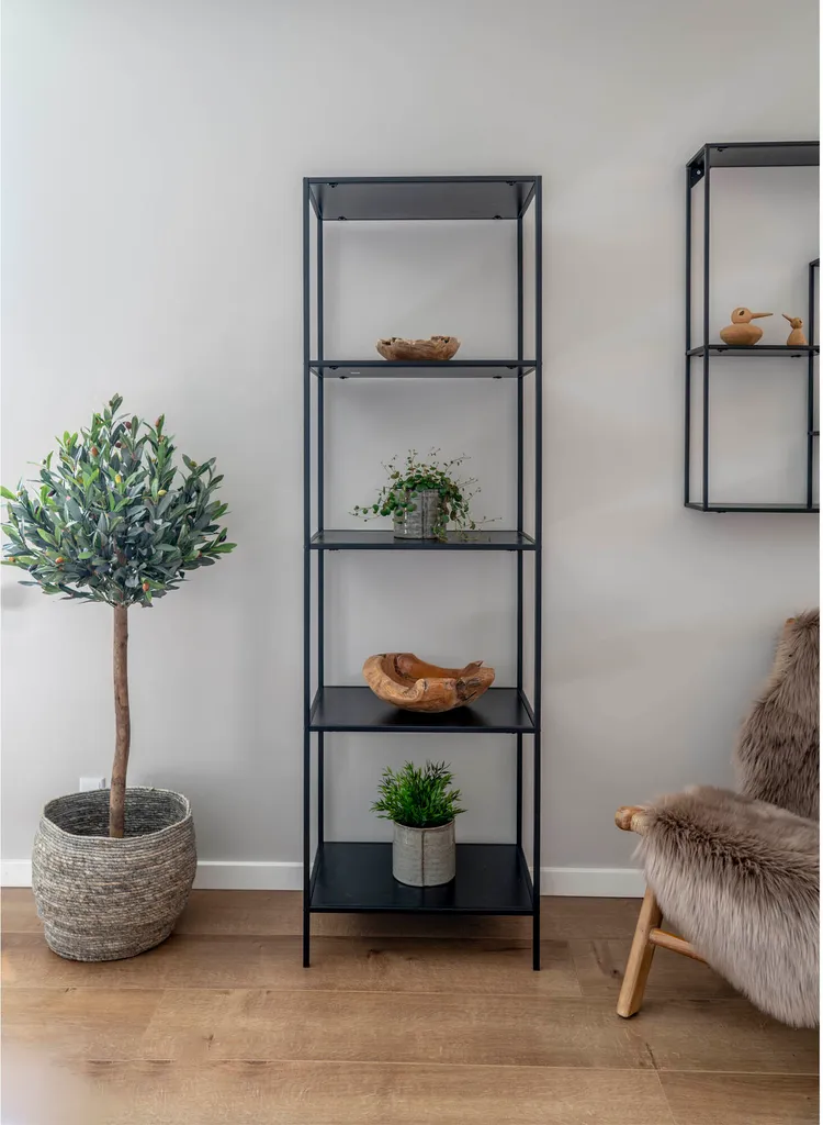 Vita Metallregal In Schwarz | Schmales Standregal Aus Stahl – Bild 9