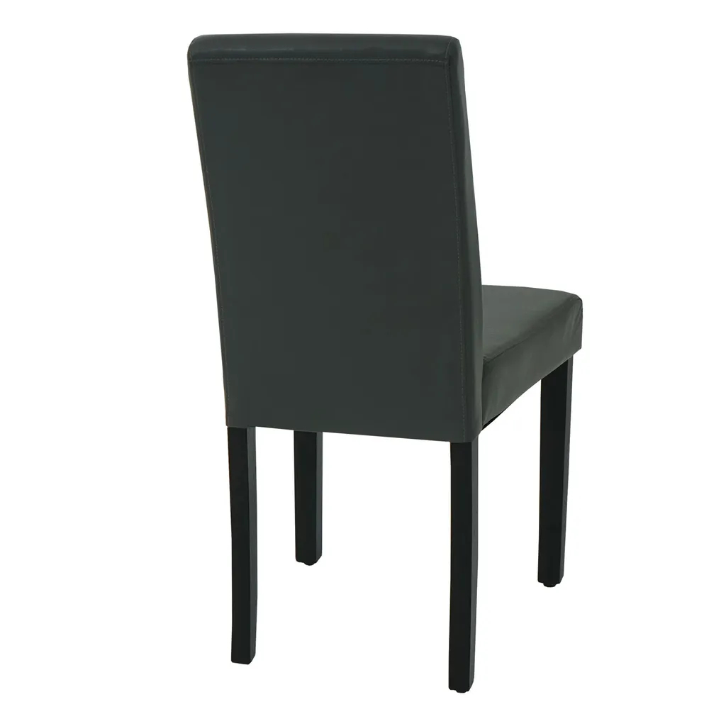 4er-Set Esszimmerstuhl MCW-J99, Küchenstuhl Stuhl Polsterstuhl, Holz Kunstleder Grau, Schwarze Beine – Bild 5