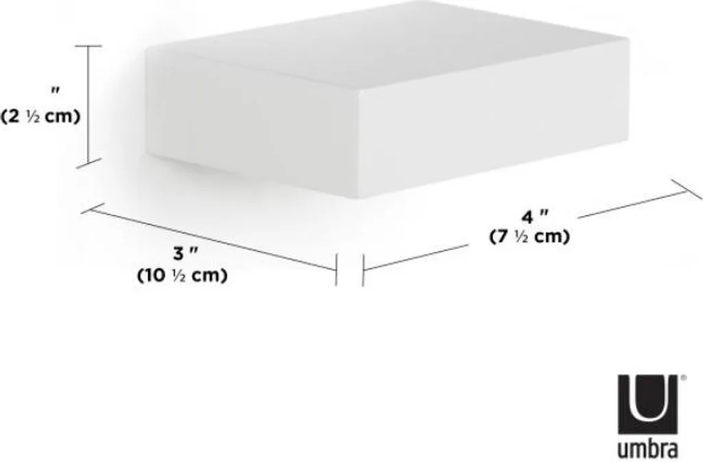 Umbra Wall Display Showcase Regal, 3er Set, Bücherhalter, Bücherstütze, Bücherregal, Buchstütze, Buchhalter, Holz / Metall, Weiß, 325560660 – Bild 7