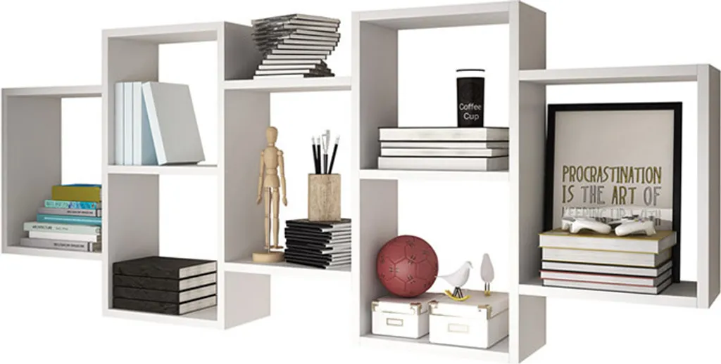 Selsey - Wandregal KASSI Mit 7 Regalböden, In Weiß – Bild 3