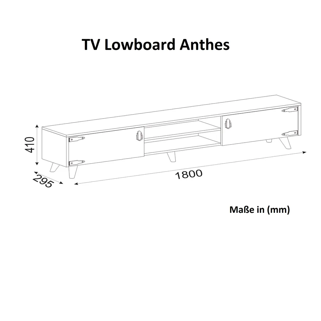 TV Lowboard Anthes Walnuss â Bild 4