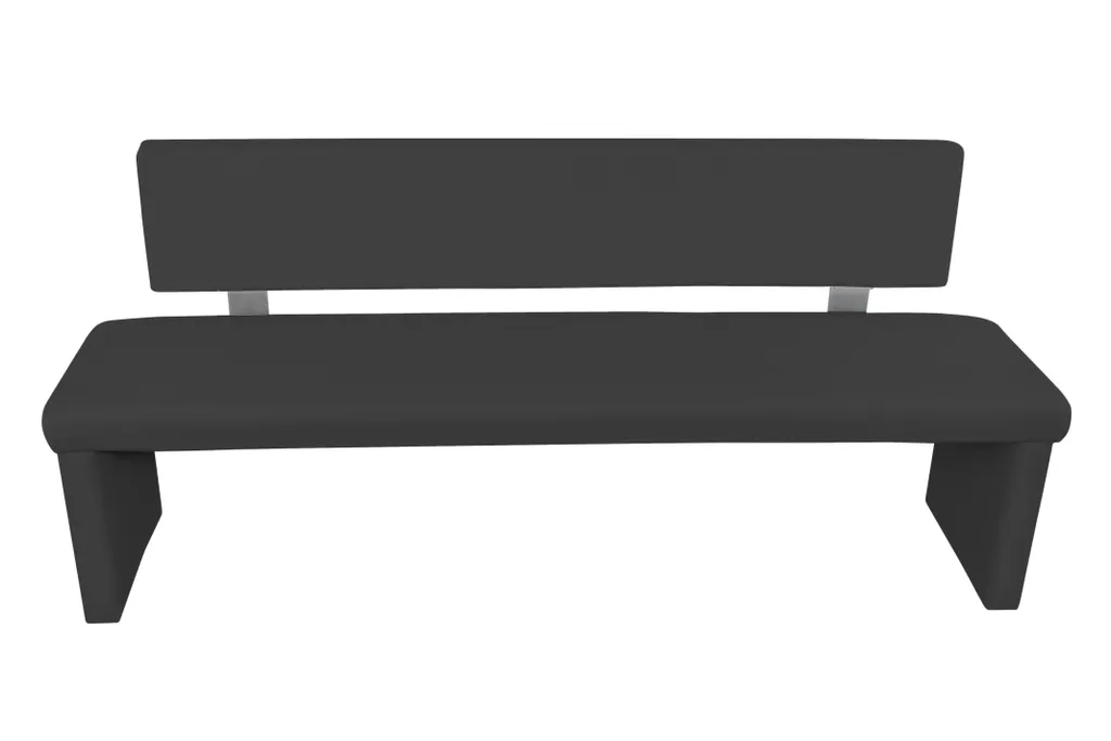 HOMEXPERTS Bank CHARISSE B180 X H83 X T54 Cm Schwarz Kunstleder – Bild 5