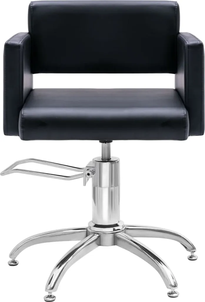 VidaXL Friseurstuhl Schwarz Kunstleder – Bild 2