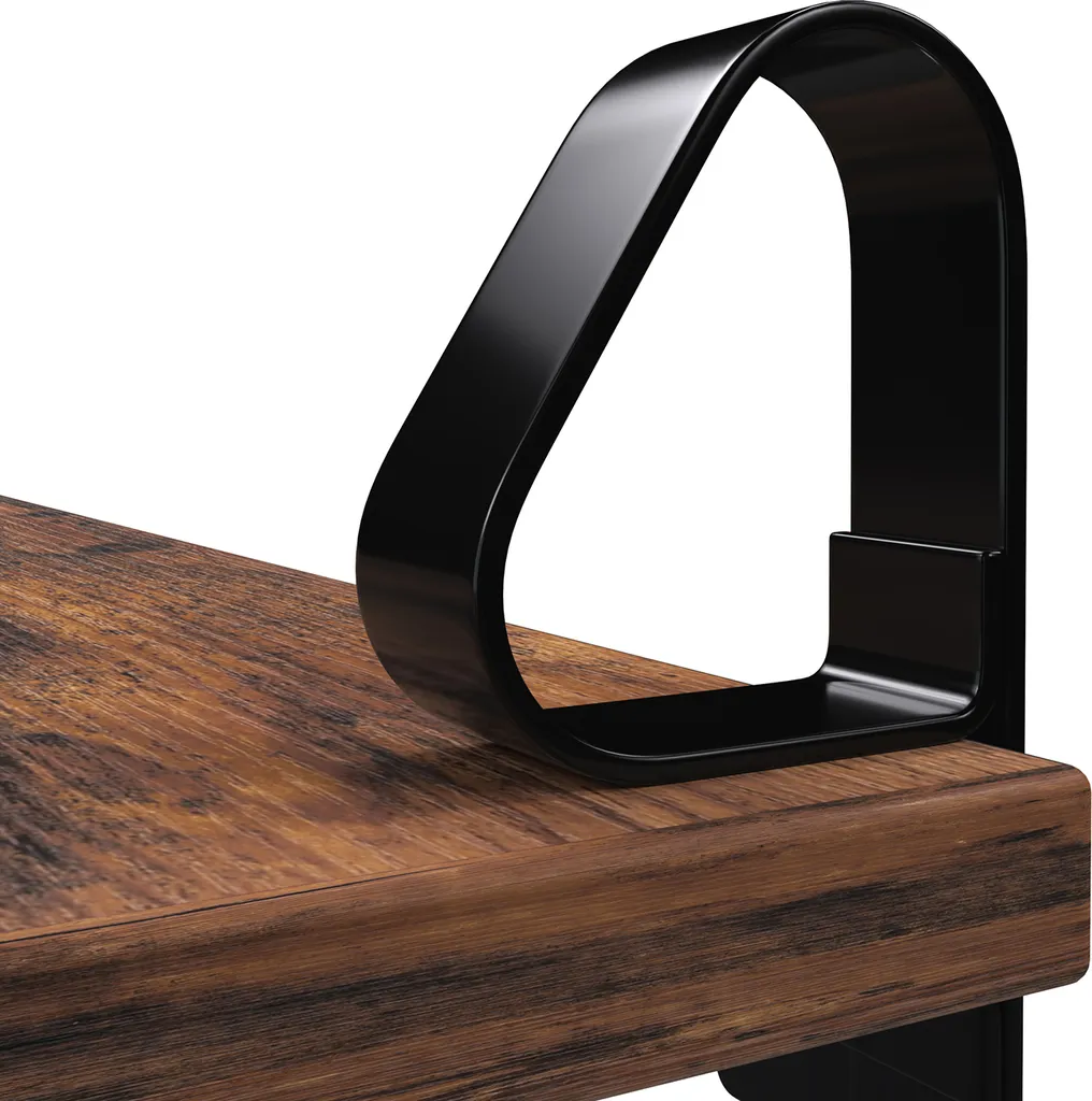 VASAGLE 2er Set Wandregal, Hängeregal Mit Metallrahmen, Großem Schweberegal, 60 X 33 X 20 Cm, Stabiles Wandboard Für Wohnzimmer Vintage LCR01BX – Bild 9