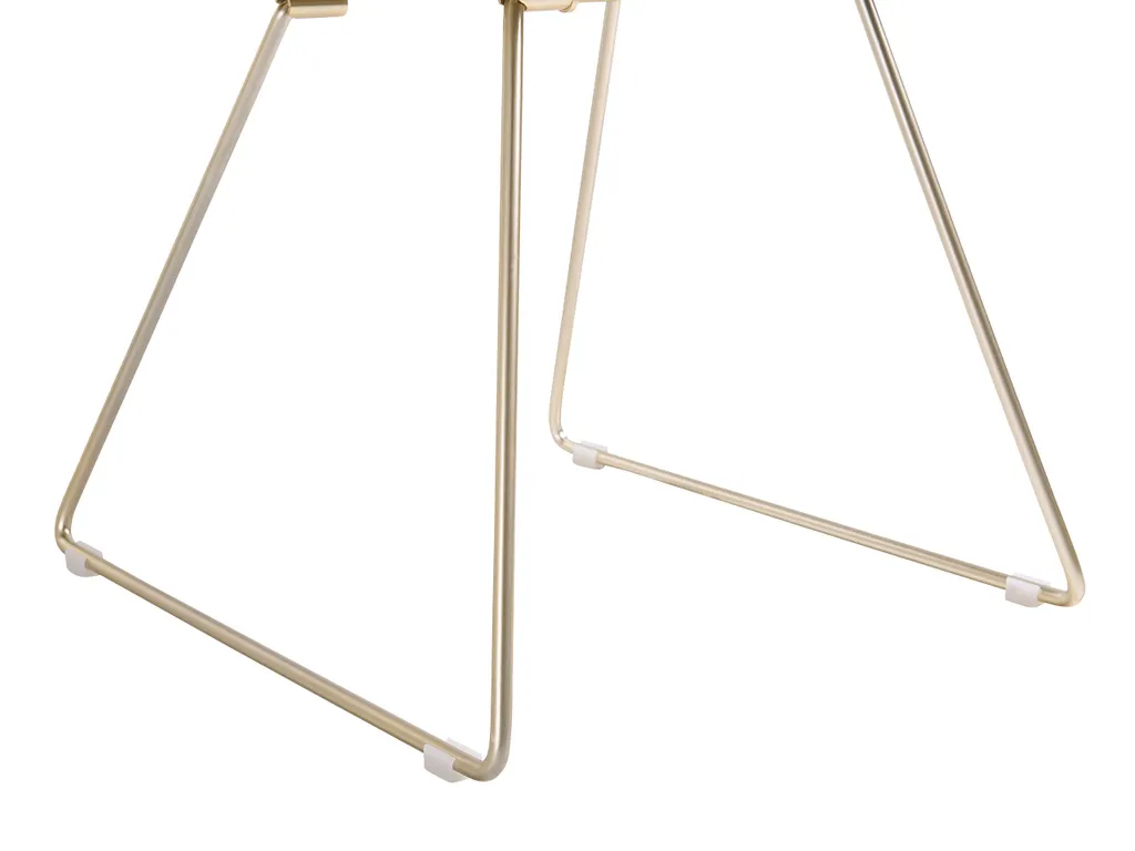 Stuhl 2er Set Gold Metall/Kunstleder 2 X Sitzkissen Modern â Bild 6