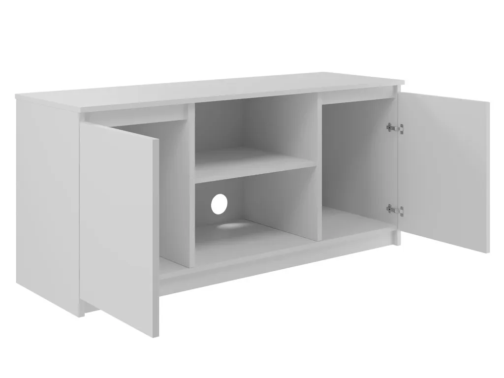 Mirjan24 TV-Lowboard Pateni, Stilvoll TV-Schrank, Praktisch TV-Kommode, Wohnzimmer Kollektion (Farbe: Weiß) – Bild 3