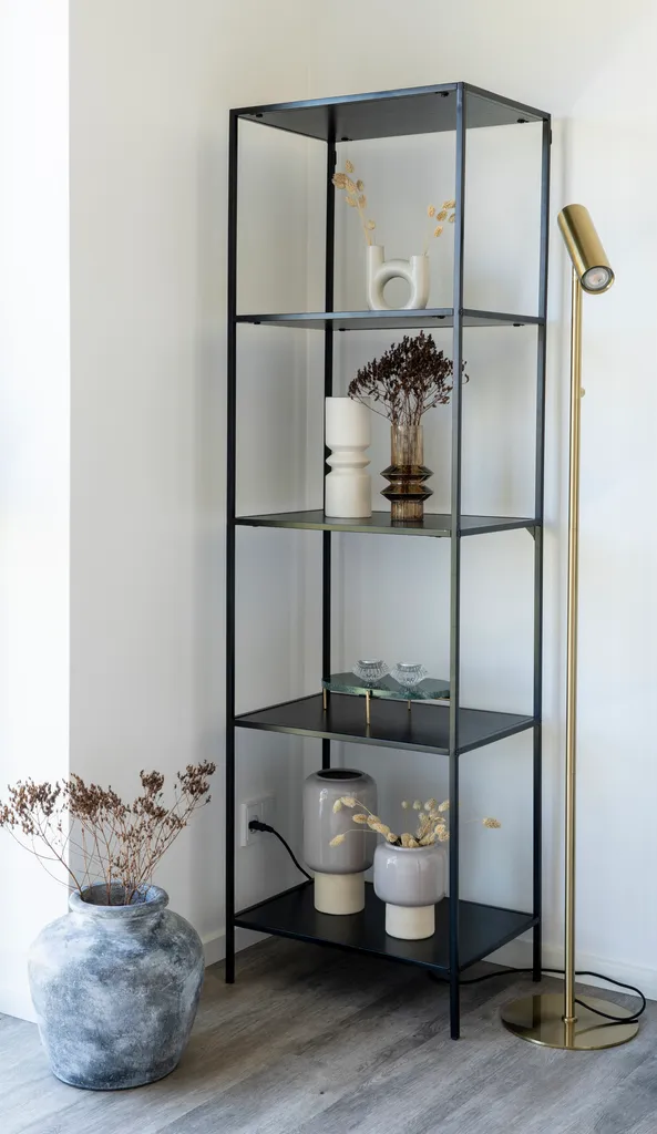 Vita Metallregal In Schwarz | Schmales Standregal Aus Stahl – Bild 6