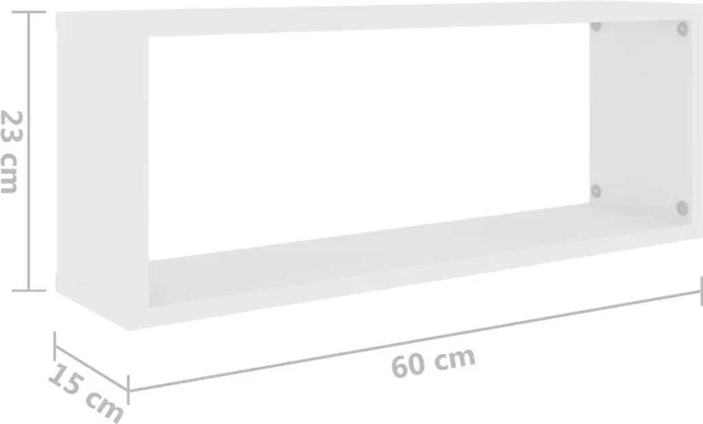VidaXL Würfelregale 2 Stk. Weiß 60x15x23 Cm Holzwerkstoff – Bild 9