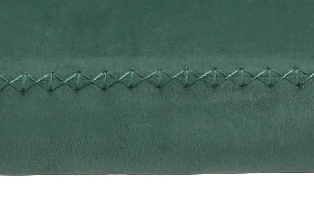 HOMEXPERTS Esszimmerstuhl Micky 2er-Set, Metall Schwarz, Samststoff Dunkelgrün – Bild 2