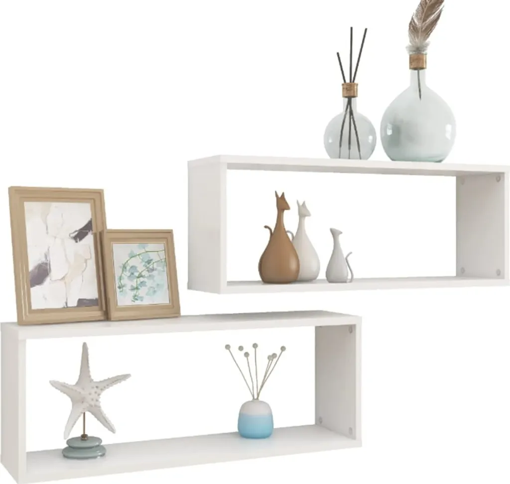 VidaXL Würfelregale 2 Stk. Weiß 60x15x23 Cm Holzwerkstoff – Bild 3