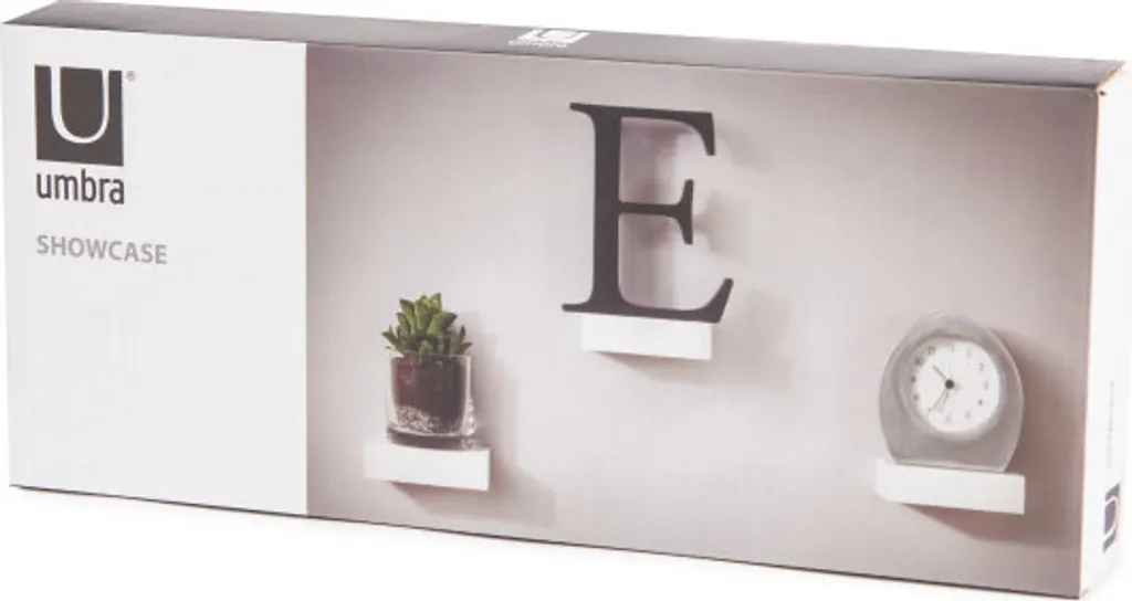 Umbra Wall Display Showcase Regal, 3er Set, Bücherhalter, Bücherstütze, Bücherregal, Buchstütze, Buchhalter, Holz / Metall, Weiß, 325560660 – Bild 3