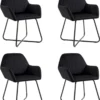 VidaXL Esszimmerstühle 4 Stk. Schwarz Samt