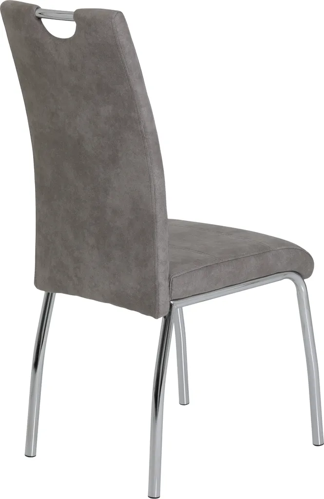 4er Set Vierfußstuhl Susi II Bezug Vintage Grau Lehne Mit Griff – Bild 5