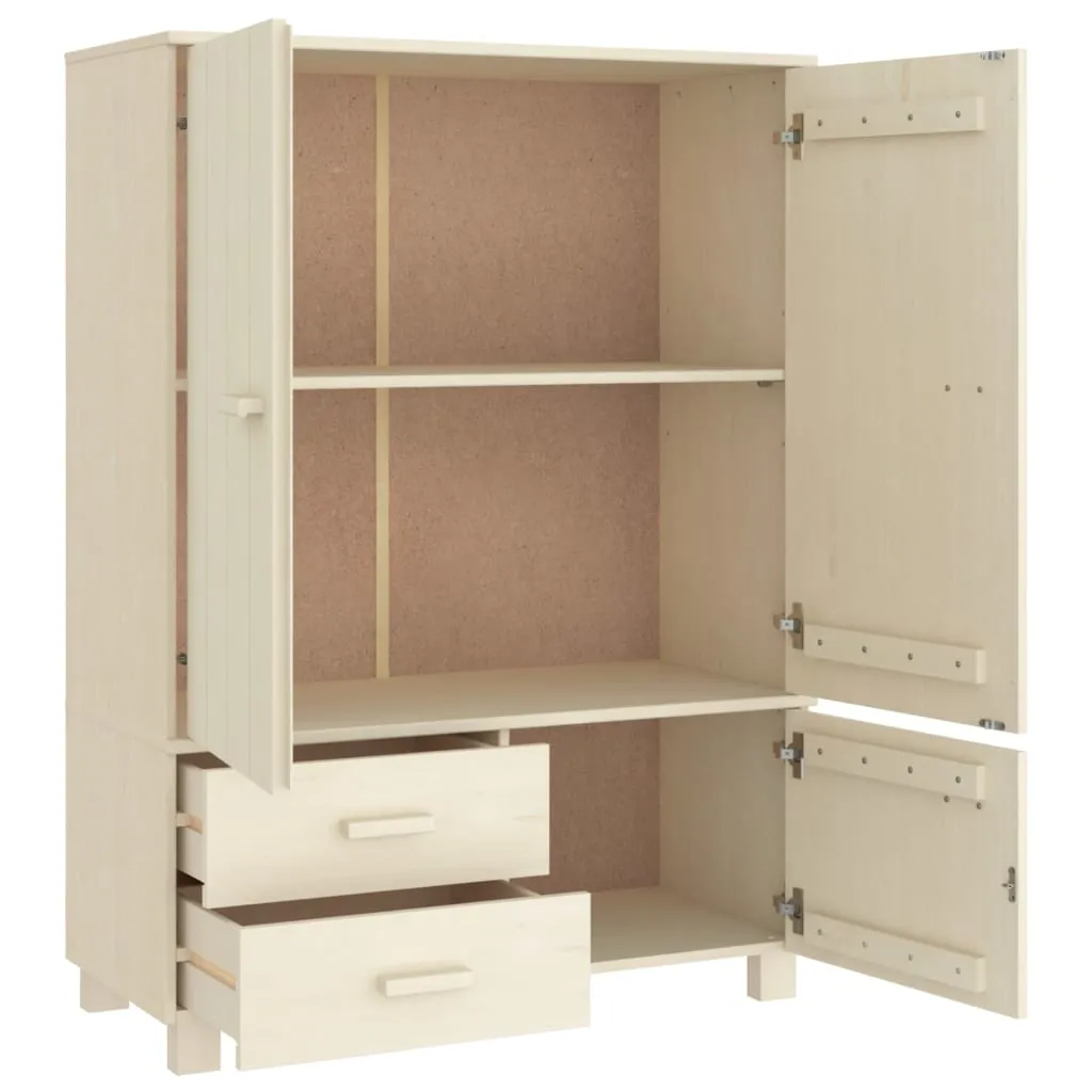 VidaXL Kleiderschrank HAMAR Honigbraun 99x45x137 Cm Massivholz Kiefer – Bild 7