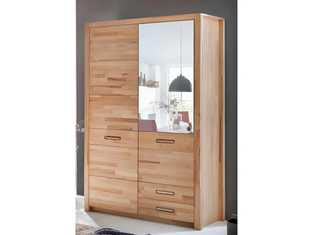 Kleiderschrank Schlafzimmerschrank Drehtürenschrank Schrank "Leduc I" Kernbuche