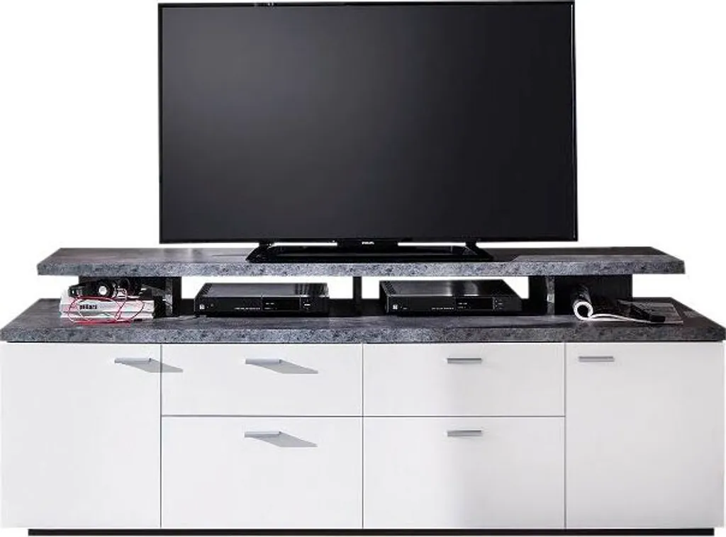 Trendteam Media Mediatype Mood Weiß Melamin 180 X 66 X 47 Cm – Bild 2